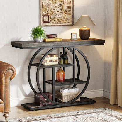 Industrial Console Table for Entryway