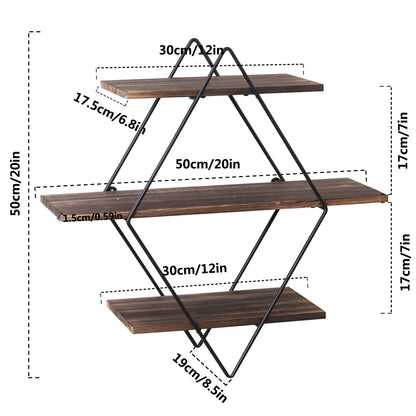Wall Mounted Wooden Floating Shelf