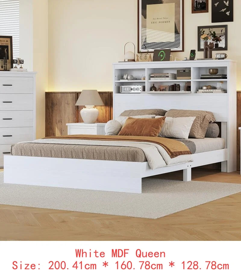 Vintage Queen Bedroom Set With Bed Nightstands Dresser