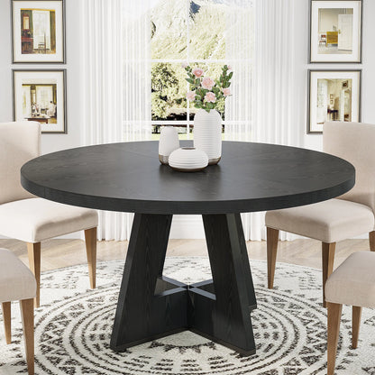 47-Inch Round Farmhouse Dining Table