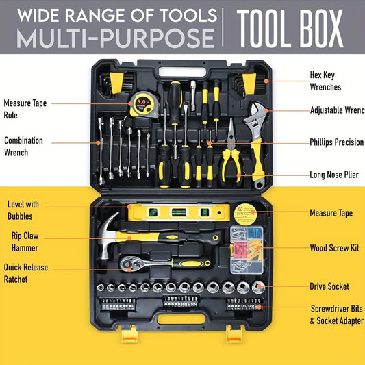 108-Piece Multi-Purpose Tool Set with Storage Box
