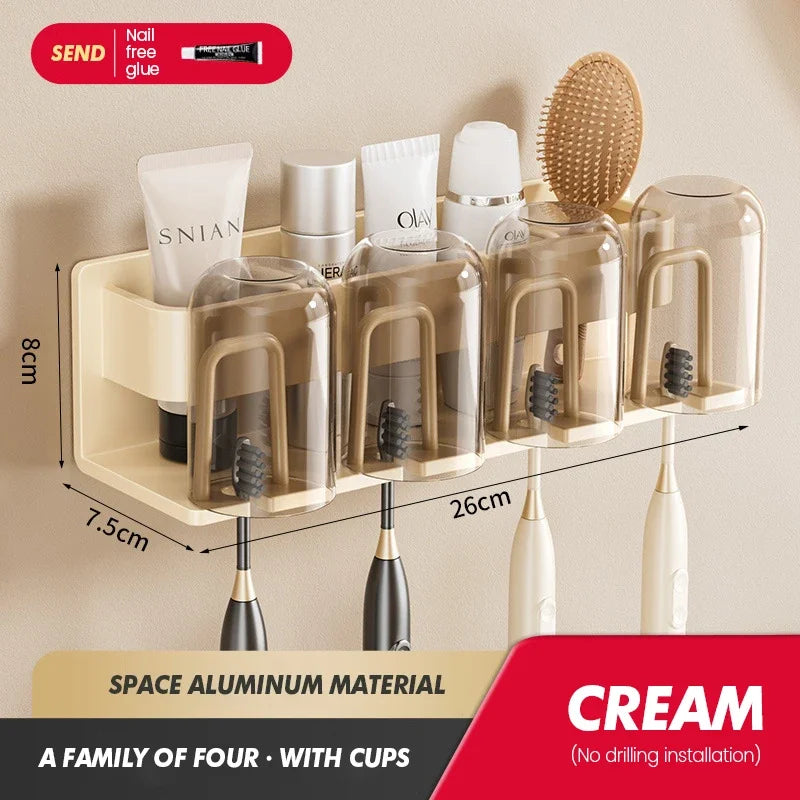 Electric Toothbrush Storage Rack Cup Storage Set