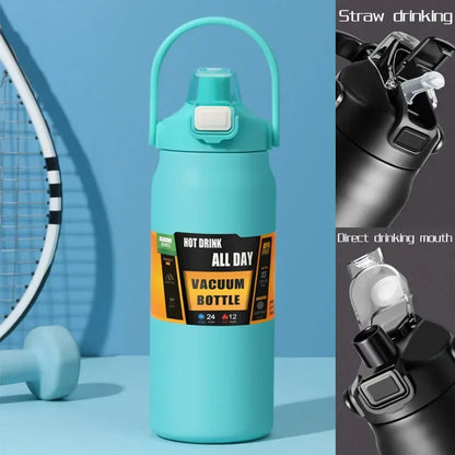 26oz Stainless Steel Vacuum Thermos Bottle with Straw