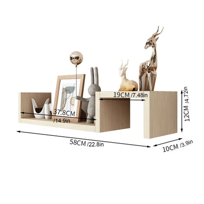 2‑Piece Floating Wall Shelf With Strong Support