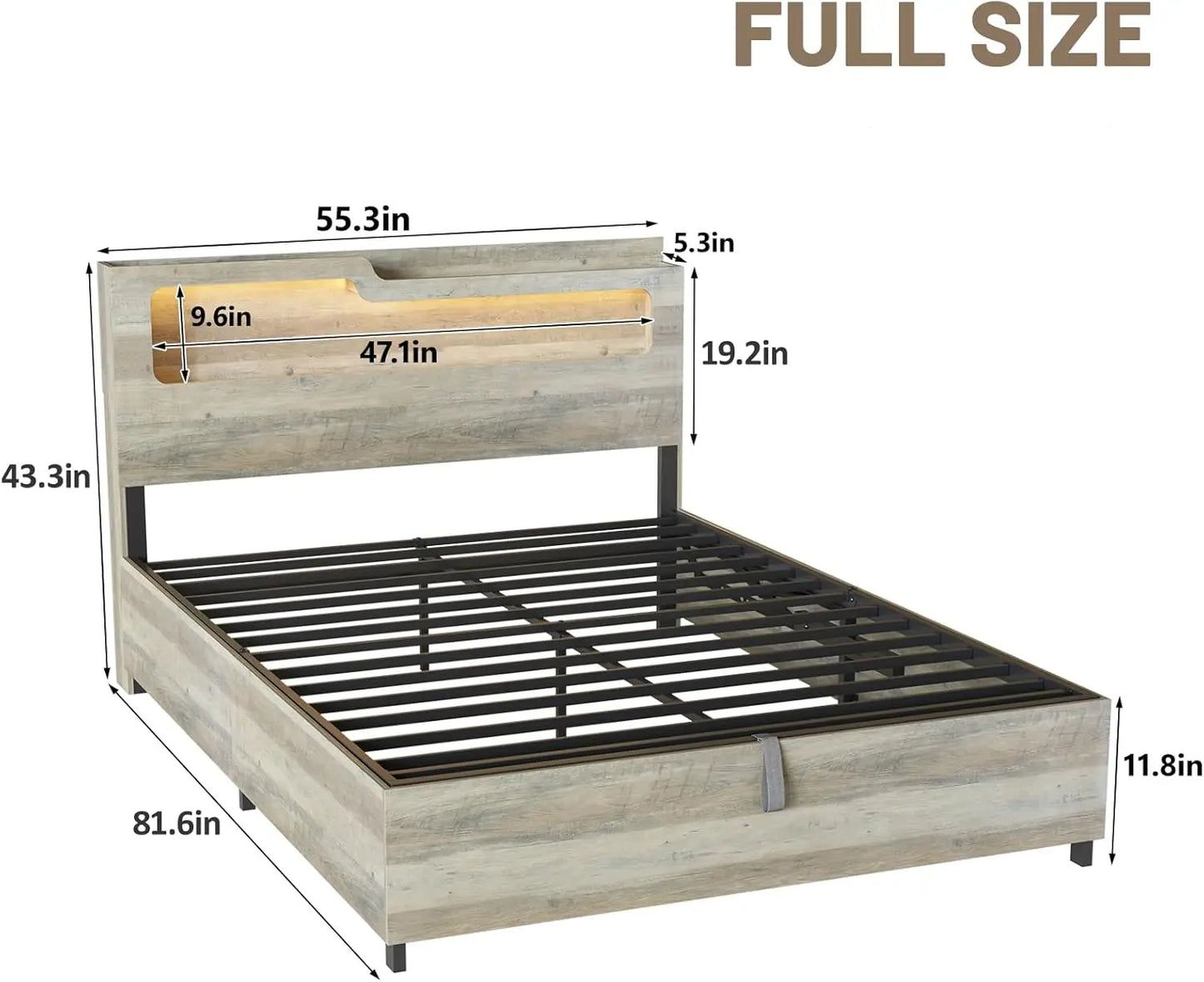 Queen Size Lift Up Storage Bed Frame