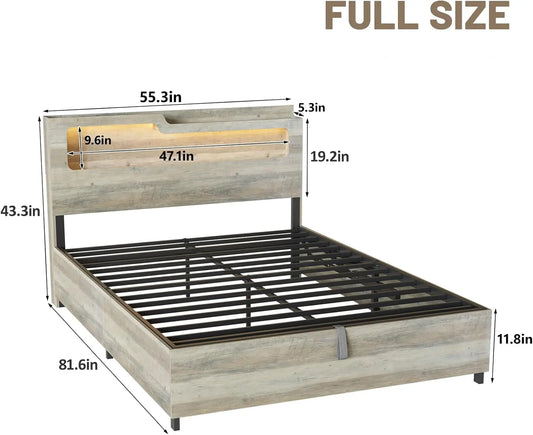 Queen Size Lift Up Storage Bed Frame