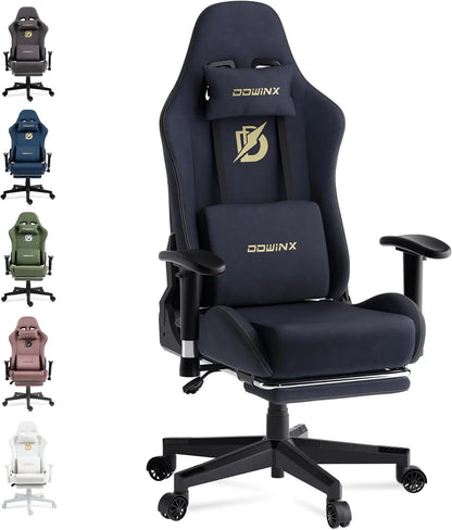 Gaming Chair With Massage Lumbar Footrest
