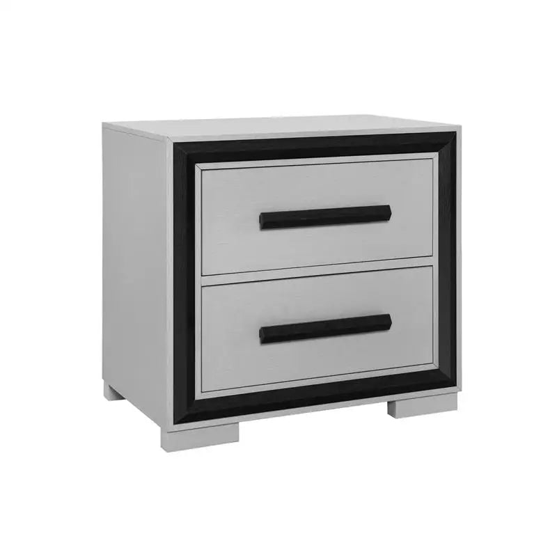 5PC King Bedroom Set Grey & Black