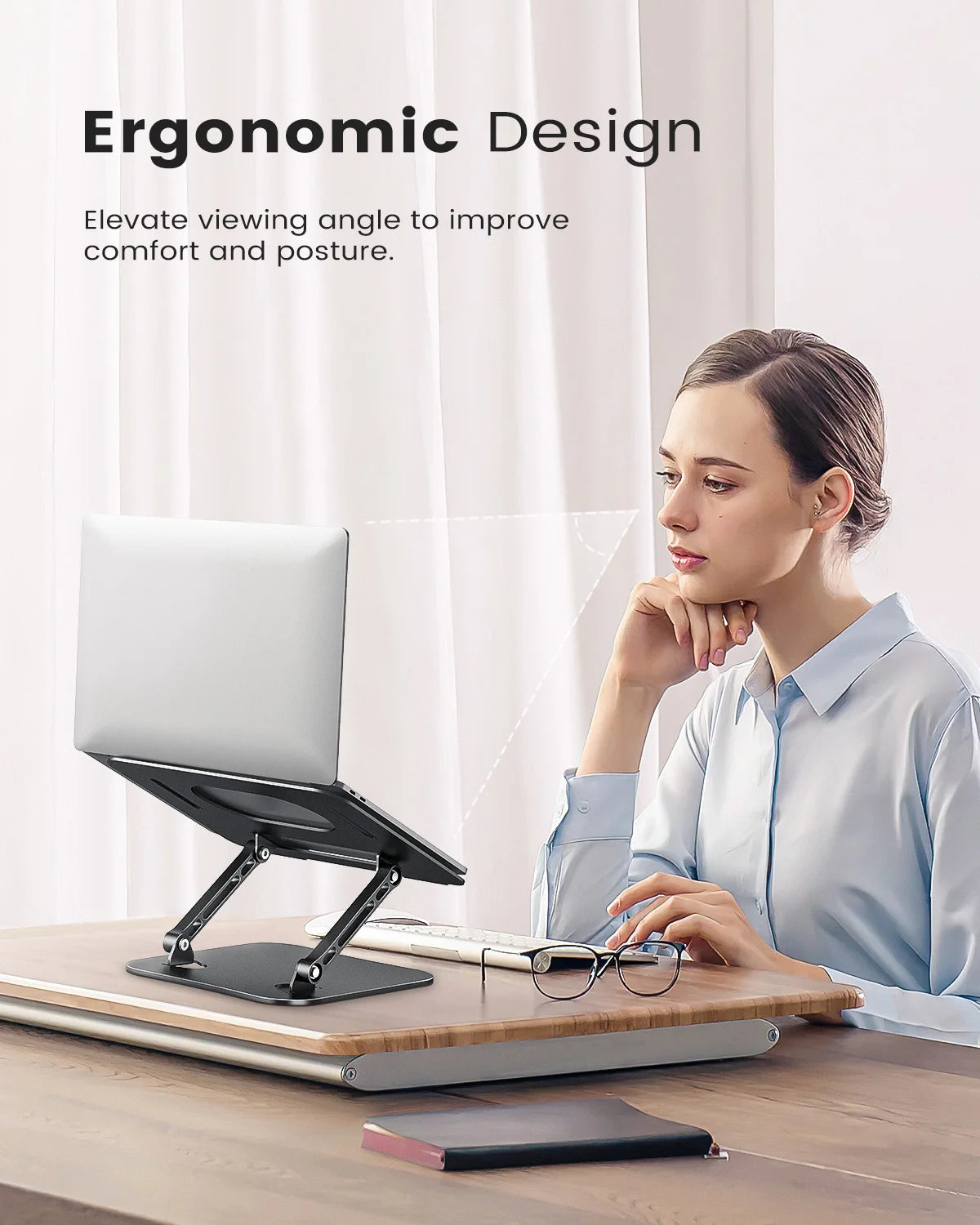 Portable 11‑16‑Inch Adjustable Aluminum Laptop Stand