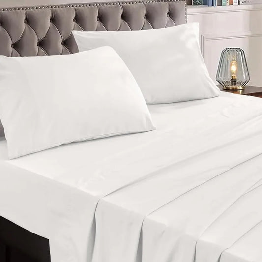 Hotel Luxury 1800 White Sheet Set