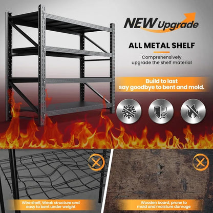 Heavy-Duty Metal Shelving Unit With 5000lbs
