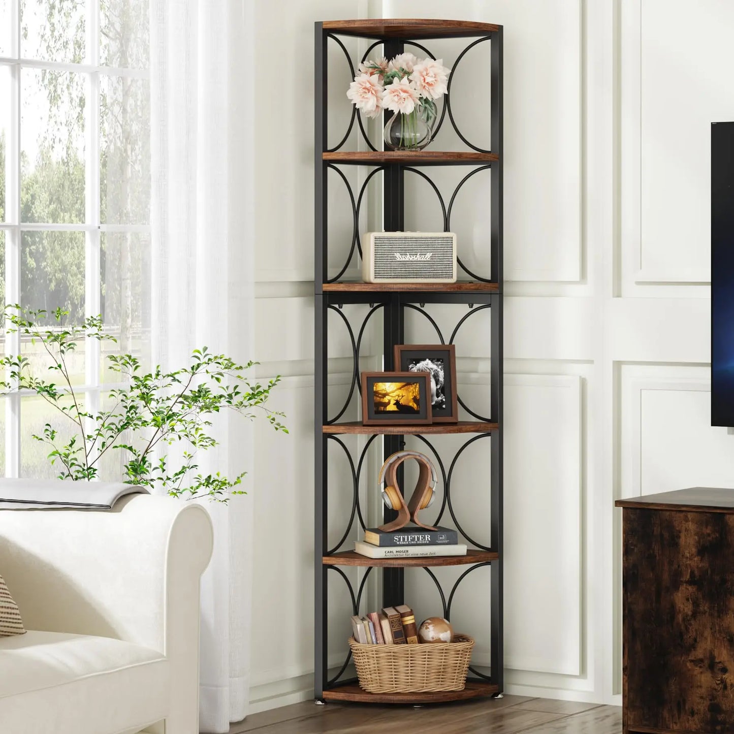 Modern Corner Bookshelf