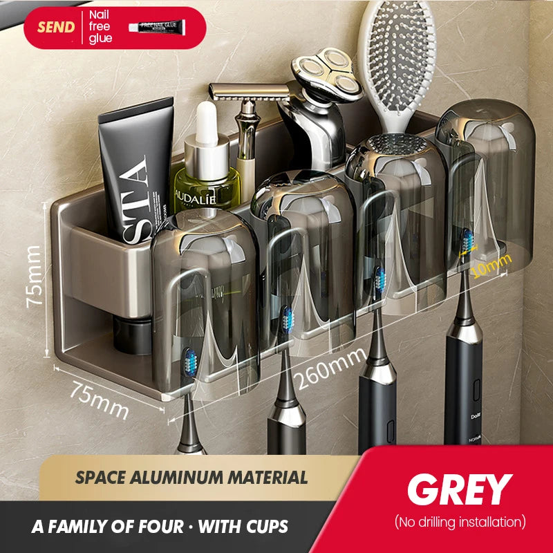 Electric Toothbrush Storage Rack Cup Storage Set