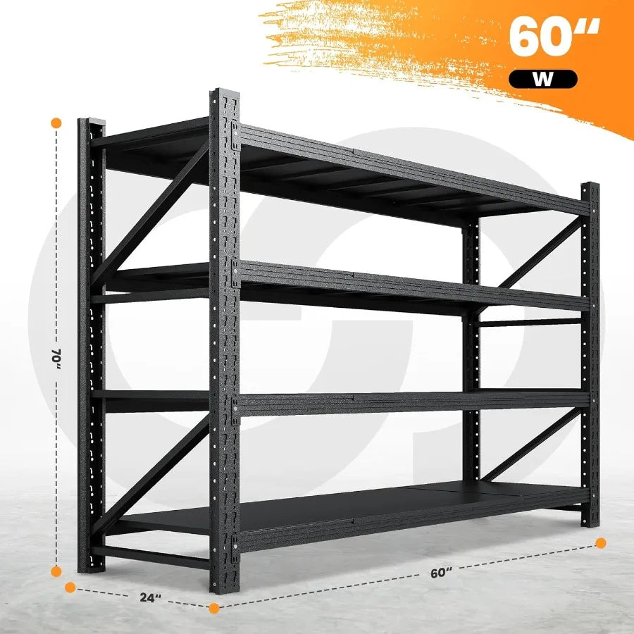 Heavy-Duty Metal Shelving Unit With 5000lbs